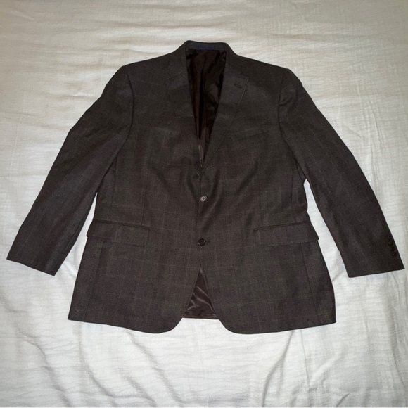 Cremieux Loro Piana Blazer Mens 48R Brown Wool Made In Italy Two Button Lined